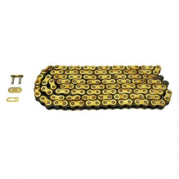 CHAIN FOR MOTORBIKE - AFAM 420 - 140 LINKS REINFORCED - GOLD (A420R1-G 140L)
