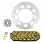 CHAIN AND SPROCKET KIT FOR DERBI 125 SENDA DRD SM 2009>2014 428 14x50 (Ø SPROCKET 105/125/8.5) (OEM SPECIFICATIONS) -AFAM-