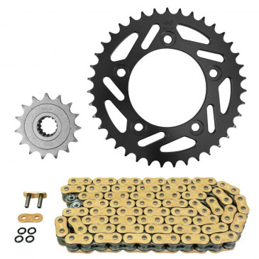 CHAIN AND SPROCKET KIT FOR DUCATI 1100 SCRAMBLER 2018>2020 520 15x39 (Ø SPROCKET 100/124/10.5) (OEM SPECIFICATIONS) -AFAM- 5400598148705