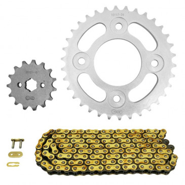 KIT CHAINE ADAPTABLE HONDA 125 Z MONKEY 2018>2021 420 15x34 (DIAM COURONNE 58/90/8.5) (DEMULTIPLICATION ORIGINE) -AFAM- 5400598174070