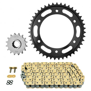 KIT CHAINE ADAPTABLE HONDA 1000 CBR RR FIREBLADE 2017>2019, CBR RA FIREBLADE 2017>2019 525 16x43 (DIAM COURONNE 134/160/10.25) (DEMULTIPLICATION ORIGINE) -AFAM- 5400598031687