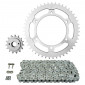 KIT CHAINE ADAPTABLE HONDA 700 XLV TRANSALP ABS 2008>2013, XL VA TRANSALP ABS 2008>2013 525 15x47 (DIAM COURONNE 130/150/10.5) (DEMULTIPLICATION ORIGINE) -AFAM- 5400598031014