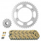 KIT CHAINE ADAPTABLE KTM 690 ENDURO 2008>2010, ENDURO R 2009>2013, ENDURO R ABS 2014>2017 520 15x45 (DIAM COURONNE 125/150/8.5) (DEMULTIPLICATION ORIGINE) -AFAM- 5400598048340