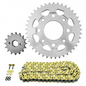 KIT CHAINE ADAPTABLE KYMCO 125 PULSAR II 2008>2013 428 16x41 (DIAM COURONNE 58/90/8.5/10.5) (DEMULTIPLICATION ORIGINE) -AFAM- 5400598050329
