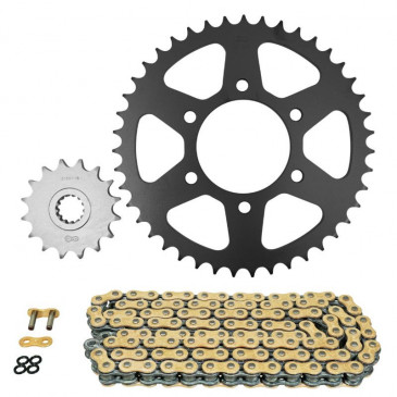 KIT CHAINE ADAPTABLE KAWASAKI 636 ZX-6R 2013>2018 520 16x43 (DIAM COURONNE 80/104/10.5) (DEMULTIPLICATION ORIGINE) -AFAM- 5400598040511