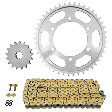 KIT CHAINE ADAPTABLE SUZUKI 750 GSX R 2011>2017 525 17x45 (DIAM COURONNE110/130/10.5) (DEMULTIPLICATION ORIGINE) -AFAM- 5400598038402