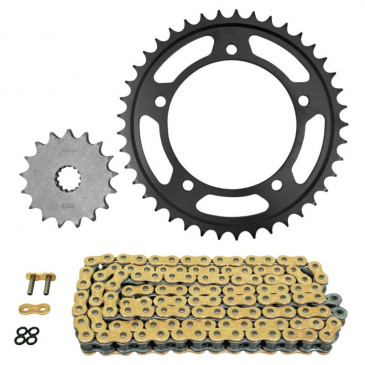 KIT CHAINE ADAPTABLE SUZUKI 1000 DL V STROM ABS 2014>2019 525 17x41 (DIAM COURONNE 120/140/10.25) (DEMULTIPLICATION ORIGINE) -AFAM- 5400598038631