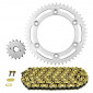 KIT CHAINE ADAPTABLE SUZUKI 125 DR SM 2008>2013 428 16x50 (DIAM COURONNE 126/146/8.5) (DEMULTIPLICATION ORIGINE) -AFAM- 5400598036989