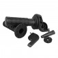 POIGNEE DE GAZ MOTO OFF ROAD DOMINO 3944 ALU NOIR AVEC REVETEMENT NOIR (MONOCABLE) 8033900000063