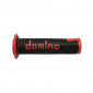 GRIP - DOMINO MOTO ON ROAD A450 BLACK/RED OPEN END (PAIR) -DOMINO ORIGINAL-