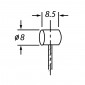CABLE FOR BRAKES - FOR MOPED - VELOX G.6 FOR PEUGEOT head 8x8mm Ø 18/10 Lg 1,80M (14 wires) (IN BOX PER 25) 3660429953263