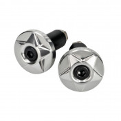 EMBOUT DE GUIDON VOCA ALU CNC ARGENT DIAM 14 mm (PAIRE) 3700948220634