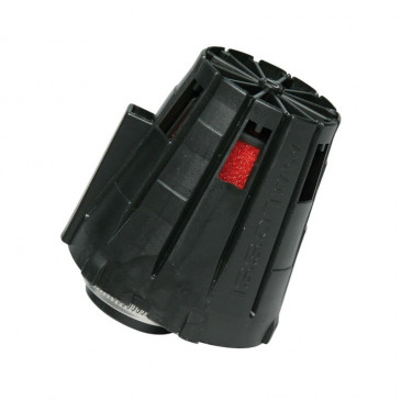 AIR FILTER - MALOSSI E 5 STRAIGHT/OFF CENTRE FOR PHBG 15-21 BLACK COVER- RED FOAM- (EXCEPT FOR PEUGEOT) 3700948215418
