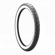 TYRE FOR MOPED - 17'' 2.50-17 (2 1/2-17) MITAS - WHITE SIDEWALL - MC11 TL/TT 43J REINF