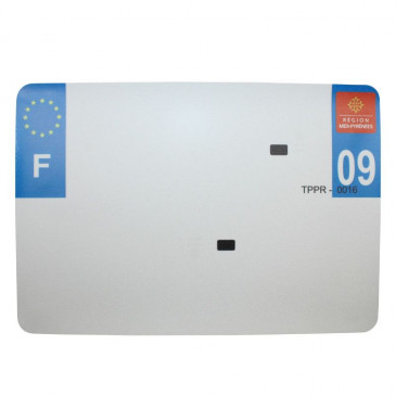 BANDE PLAQUE MOTO 210x145 POUR PVC AVEC RAISON SOCIALE DEP. 09/EURO (VENDU A L'UNITE) 3700948120057