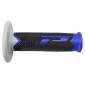 REVETEMENT POIGNEE PROGRIP MOTO OFF ROAD 788 TRIPLE DENSITE BASE COLOR BLEU/NOIR/GRIS CLOSED END 115mm (CROSS/MX) (PAIRE)