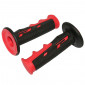 REVETEMENT POIGNEE PROGRIP MOTO OFF ROAD 797 DOUBLE DENSITE BASE COLOR ROUGE/NOIR CLOSED END 115mm (CROSS/MX) (PAIRE) 0801766072979