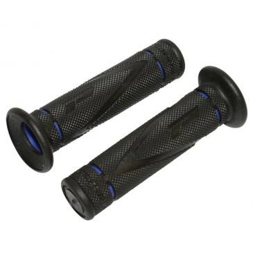 GRIP- PROGRIP ON ROAD 838 DUAL DENSITY BLUE/BLACK 122mm CLOSED END (PAIR) (ROAD BIKE)