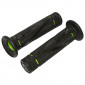 GRIP- PROGRIP ON ROAD 838 DUAL DENSITY GREEN/BLACK 122mm CLOSED END (PAIR) (ROAD BIKE) 0801766000323