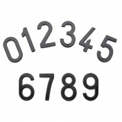 LICENSE PLATE NUMBER FOR MOTORBIKE/SCOOT - 45 mm ALU - TIFLEX - 0 - (SOLD PER 10) 3700948121306