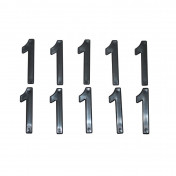 LICENSE PLATE NUMBER FOR MOTORBIKE/SCOOT - 45 mm ALU - TIFLEX - 1 - (SOLD PER 10) 3700948121313