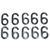 LICENSE PLATE NUMBER FOR MOTORBIKE/SCOOT - 45 mm ALU - TIFLEX - 6 - (SOLD PER 10) 3700948121368