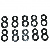 LICENSE PLATE NUMBER FOR MOTORBIKE/SCOOT - 45 mm ALU - TIFLEX - 8 - (SOLD PER 10) 3700948121382