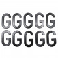 LETTRE PLAQUE TIFLEX MOTO/SCOOTER 45mm G (VENDU PAR 10) 3700948121962