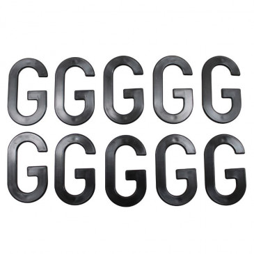 LETTRE PLAQUE TIFLEX MOTO/SCOOTER 45mm G (VENDU PAR 10) 3700948121962