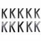 LETTER FOR LICENSE PLATE TIFLEX ALUMINIUM MOTORBIKE/SCOOTER 45mm K (SOLD PER 10)