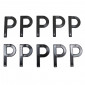 LETTER FOR LICENSE PLATE TIFLEX ALUMINIUM MOTORBIKE/SCOOTER 45mm P (SOLD PER 10) 3700948122037