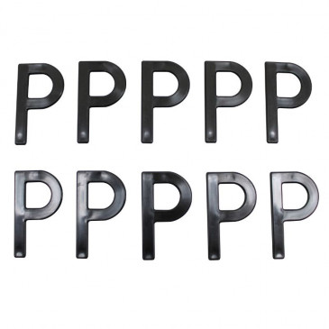 LETTER FOR LICENSE PLATE TIFLEX ALUMINIUM MOTORBIKE/SCOOTER 45mm P (SOLD PER 10) 3700948122037