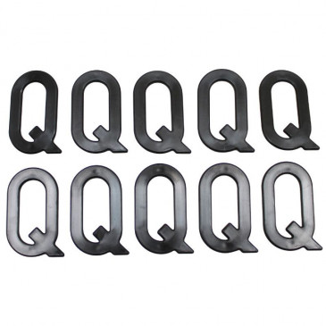 LETTER FOR LICENSE PLATE TIFLEX ALUMINIUM MOTORBIKE/SCOOTER 45mm Q (SOLD PER 10) 3700948122044