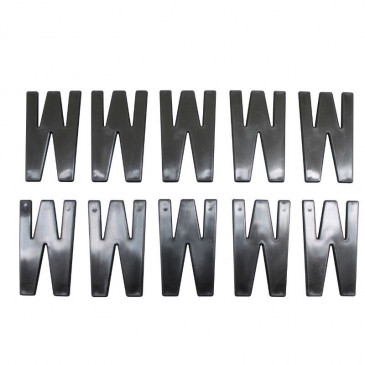 LETTER FOR LICENSE PLATE TIFLEX ALUMINIUM MOTORBIKE/SCOOTER 45mm W (SOLD PER 10) 3700948122105