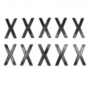 LETTRE PLAQUE TIFLEX MOTO/SCOOTER 45mm X (VENDU PAR 10) 3700948122112