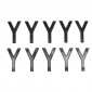 LETTER FOR LICENSE PLATE TIFLEX ALUMINIUM MOTORBIKE/SCOOTER 45mm Y (SOLD PER 10) 3700948122129