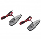 ECLAIRAGE DECO REPLAY GOUTTE D'EAU TRANSPARENT/CHROME AMPOULE ORANGE (L 60mm / H 22mm / L 20mm) (PAIRE) ** 3700948034064