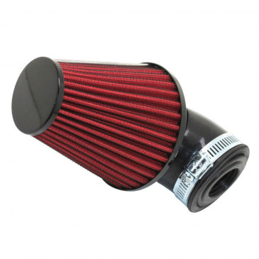 AIR FILTER REPLAY KN XL BLACK/RED ELBOW FIXING 30° Ø 28/35/50mm 3700948036099