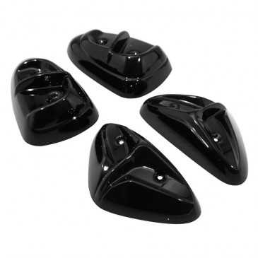 CARENAGE/PAD SCOOT ADAPTABLE MBK 50 STUNT/YAMAHA 50 SLIDER NOIR BRILLANT (x4) -REPLAY-