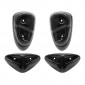 CARENAGE/PAD SCOOT ADAPTABLE MBK 50 STUNT/YAMAHA 50 SLIDER NOIR BRILLANT (x4) -REPLAY- 3700948037447