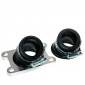 PIPE ADMISSION 50 A BOITE REPLAY SOUPLE POUR MINARELLI 50 AM6/MBK 50 X-POWER/YAMAHA 50 TZR/PEUGEOT 50 XPS/RIEJU 50 RS1, SMX (POUR PHBG/PHVA, DIAMETRE INTERIEUR 24mm, AVEC 2 MANCHONS 30° + 45°) 3700948037539