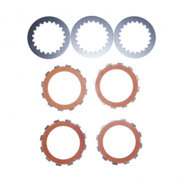 CLUTCH DISC FOR 50cc MOTORBIKE APRILIA 50 RS 2006>2010, 50 RS4 2011>2015, 50 RX 2006>2016 / BULTACO 50 LOBITO 1999>2013 / RIEJU 50 SM DRT 2002> / GILERA 50 SMT (F1475SR) ( COMPLETE RACING KIT) -NEWFREN- 8025832088318