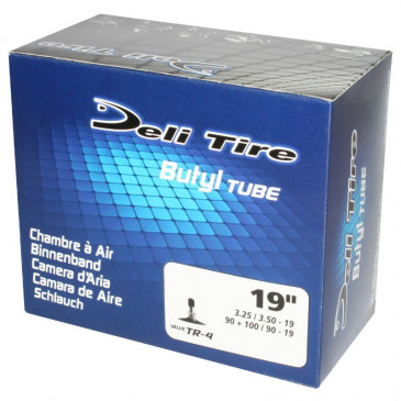 CHAMBRE A AIR 19'' 3.25 A 3.50-19, 90/90-19, 100/90-19 DELI VALVE TR4