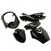 CARROSSERIE/CARENAGE SCOOT ADAPTABLE PEUGEOT 50 VIVACITY 1998>2007 NOIR BRILLANT (KIT 6 PIECES) -P2R- 3700948054116