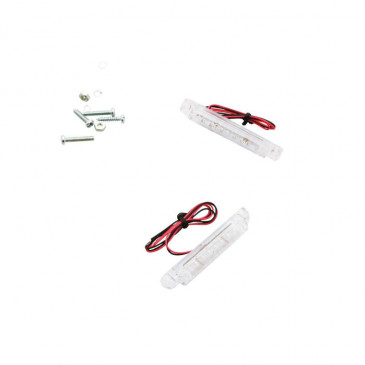 CLIGNOTANT UNIVERSEL REPLAY BARETTE 8 LEDS TRANSPARENT (L 60mm / H 8mm / L 8mm) (HOMOLOGUE CE) (PAIRE) 3700948032329