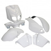 CARROSSERIE/CARENAGE SCOOT ADAPTABLE PEUGEOT 50 TKR, TREKKER 2007> BLANC BRILLANT (KIT 7 PIECES) -P2R- 3700948046784