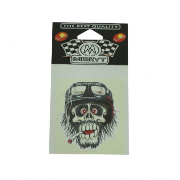 AUTOCOLLANT/STICKER MERYT DESSIN MOTARD PETARD (8,3x7,5cm)