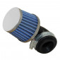 FILTRE A AIR REPLAY KN SMALL FC CHROME FIXATION COUDEE 90° DIAM 35/28 (GRILLE BLEU) 3700948036006