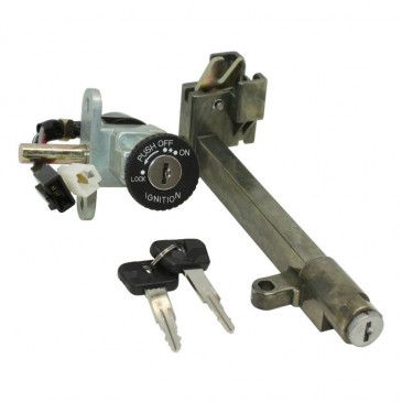 CONTACTEUR A CLE SCOOT ADAPTABLE MBK 50 BOOSTER NG 1995>2002/YAMAHA 50 BWS NG 1995>2002 (5 FILS) (AVEC SERRURE DE SELLE) -QUALITE PREMIUM- 3700948046982