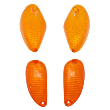 CABOCHON CLIGNOTANT SCOOT ADAPTABLE PIAGGIO 50 TYPHOON 2006>, NRG MC3 AV+AR ORANGE (x4) (AVANT COMME NRG EXTREME MC3 + ARRIERE COMME TYPHOON) -REPLAY-